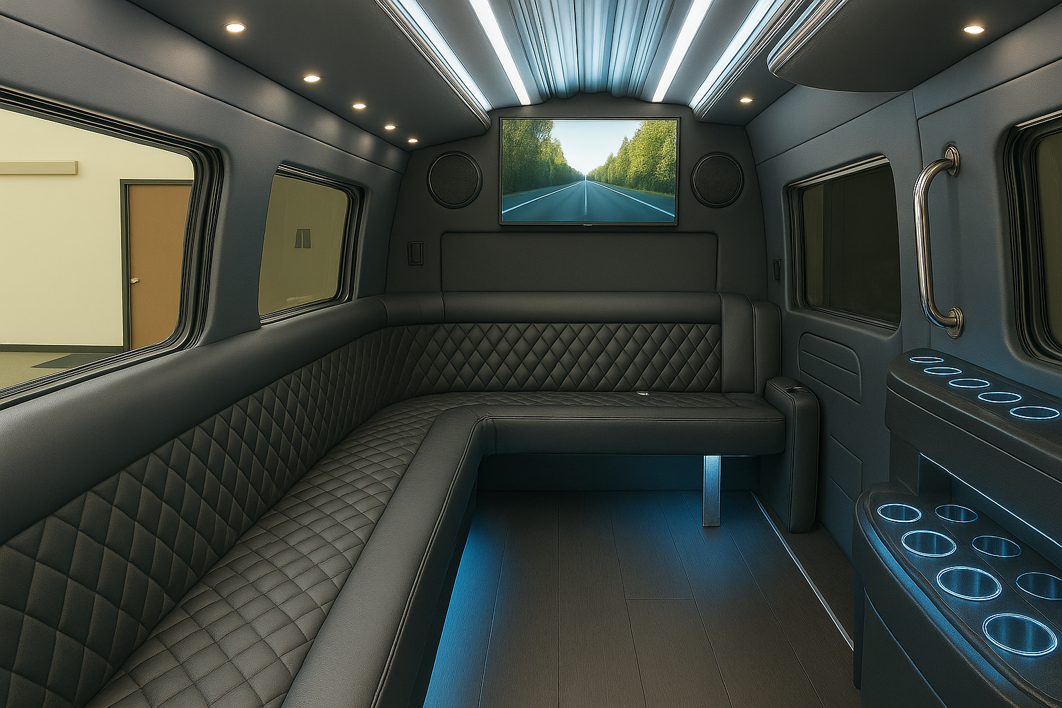 12 Passenger Limo Sprinter - Interior