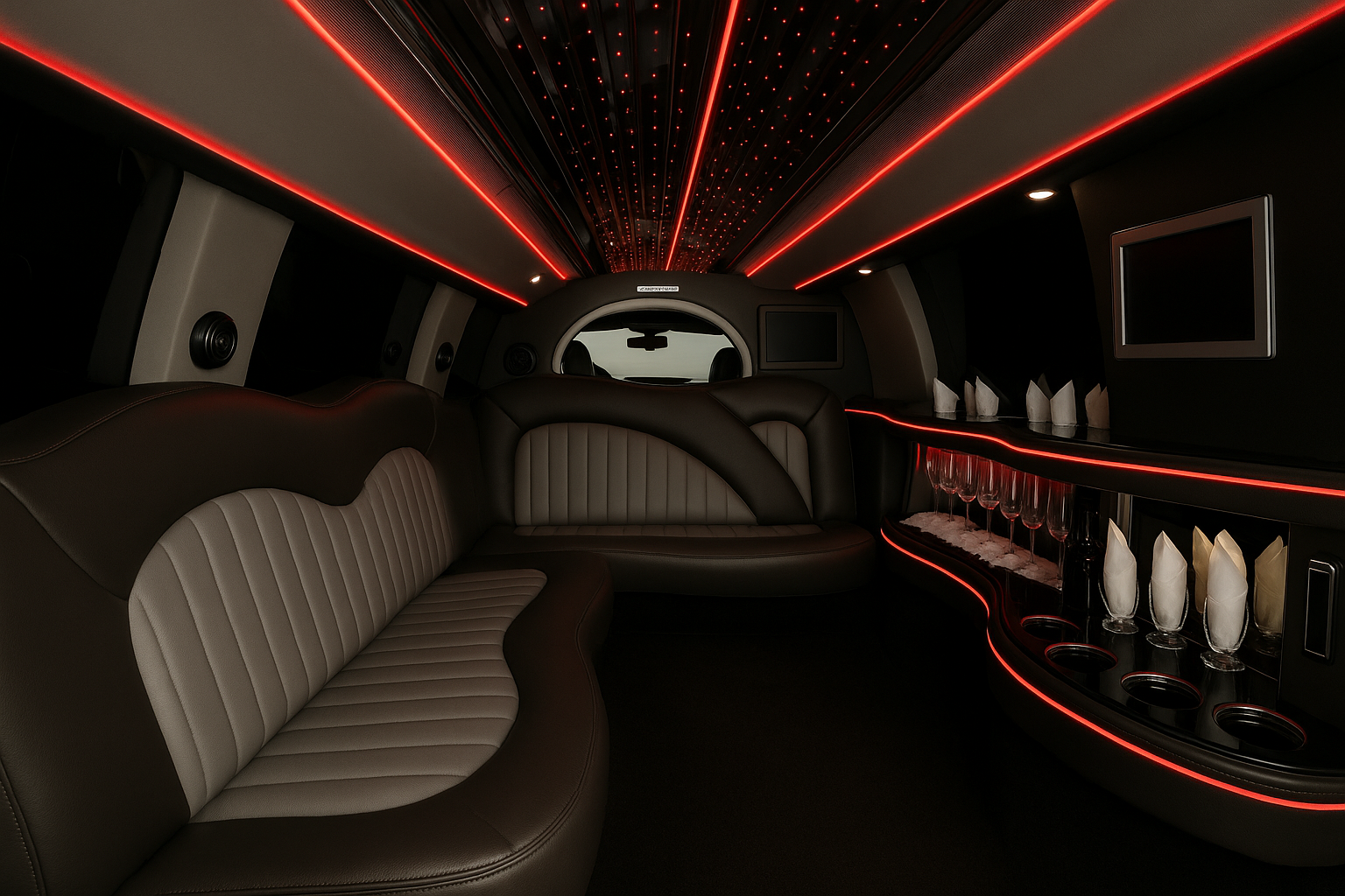 14 Passenger Limousine - Interior