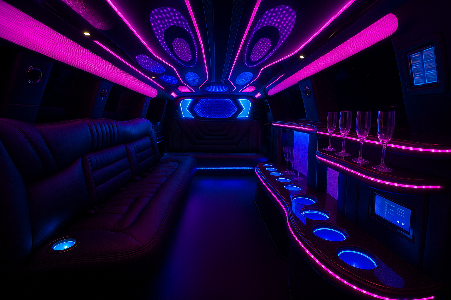 18 Passenger Limousine - Interior