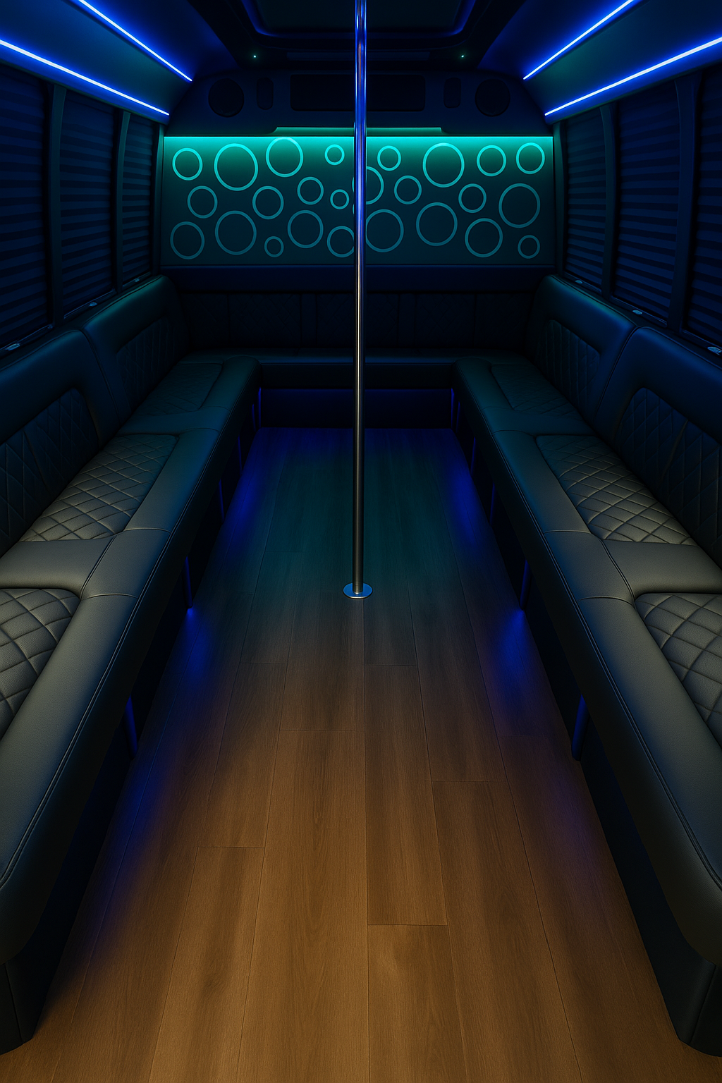 20 Passenger Party Bus - Interior