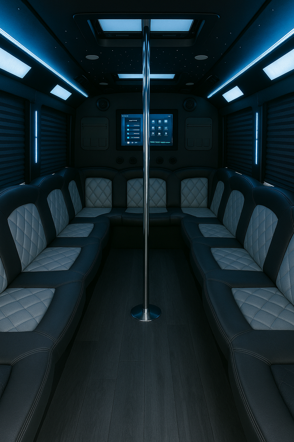 22 Passenger Party Bus - Interior