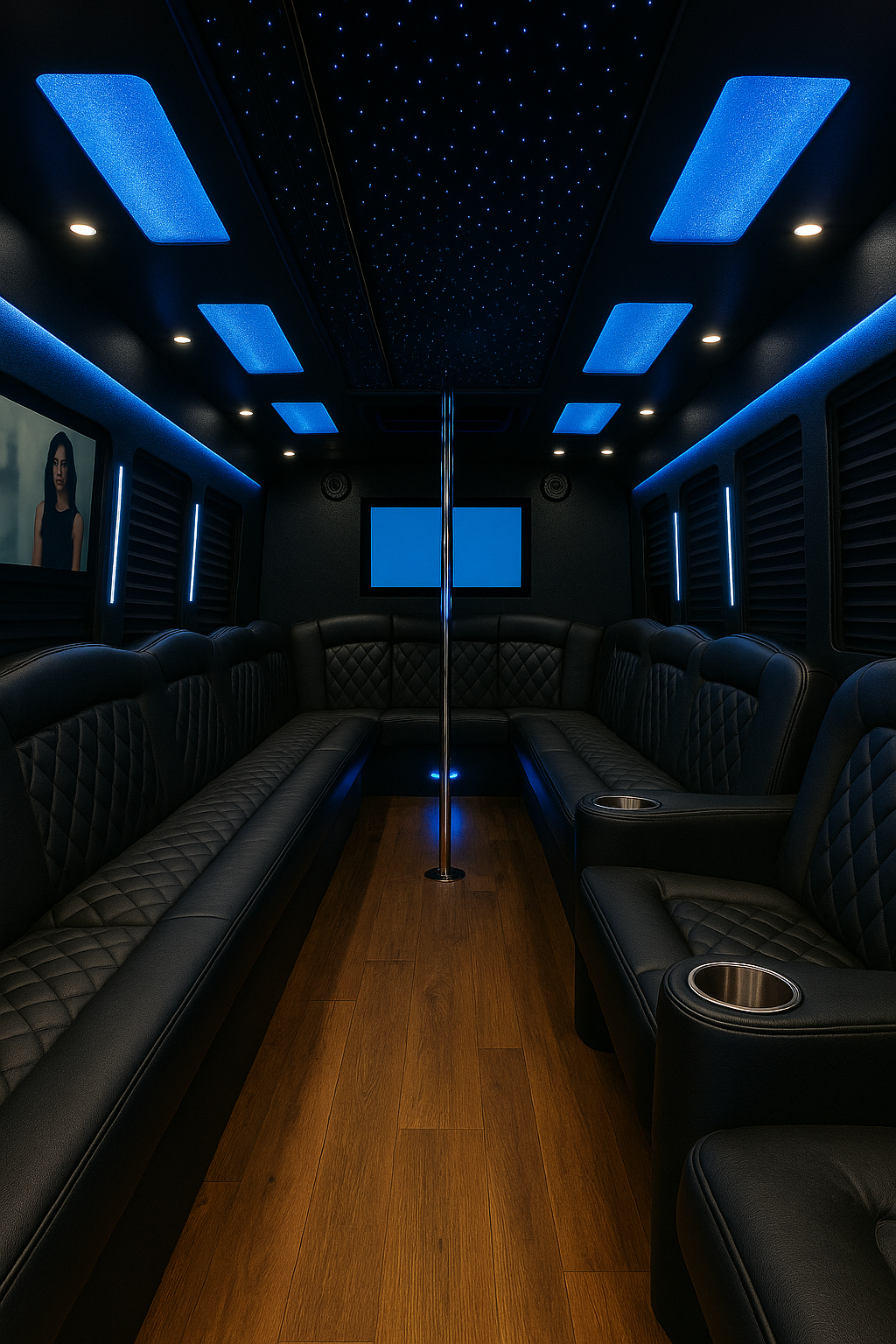30 Passenger Party Bus - Interior